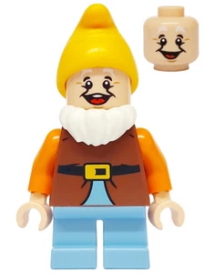 NUEVA MINIFIGURA LEGO Blancanieves Feliz dis157 43242 Enanos Casa Disney Enano - Imagen 1 de 1