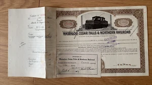 Share Scrip Railway related Waterloo Cedar Falls & Northern Railroad - Picture 1 of 2