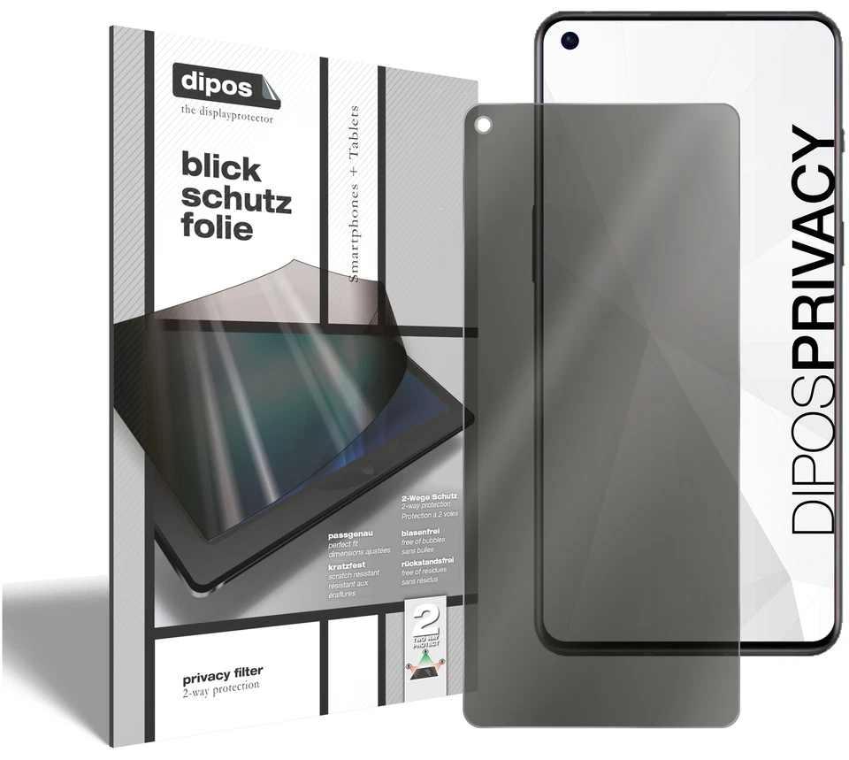 Screen Protector for OnePlus 9RT Privacy Filter 2-Way Protection dipos - Image 1 of 4