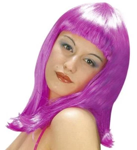 Moda Peluca Patsy Rosa Adulto Elegante Vestido Accesorio - Imagen 1 de 1