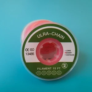 Dental Orthodontic Power Chain Elastic Ultra Spool Short Rings Rubber Band 10 Pc - Picture 1 of 6