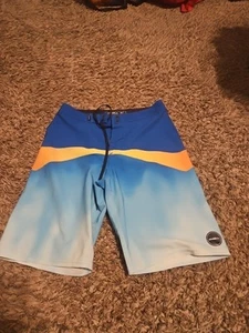 O'Neil Boys Hyperfreak Boardshlrts Size 25 Blue And Orange - Picture 1 of 2