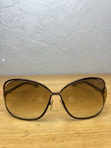 Tom Ford Carla Sunglasses Women TF 157 48F 66 MM Oversized Gold Brown Genuine - Picture 1 of 12