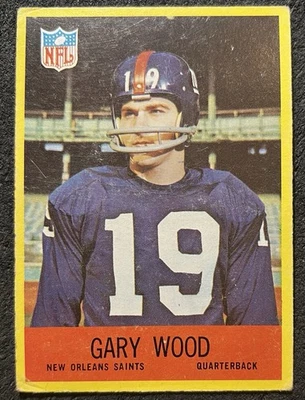 1967 PHILADELPHIA GARY WOOD (NEW YORK GIANTS) #131 VG - Image 1 of 2