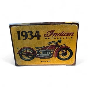 Indian Scout 1934 metal letrero de hojalata motocicleta garaje bar pared decoración cueva - Imagen 1 de 2