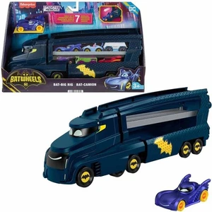 Mattel Fisher Price Batcamion Playset Camion + Batmobile Scala 1:55 Hmx07 - Foto 1 di 6
