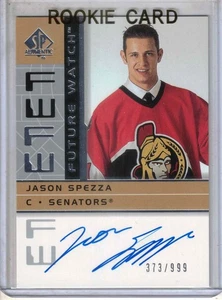 2002-03 SP Authentic hockey Jason Spezza Future Watch RC rookie auto /999 card - Bild 1 von 2