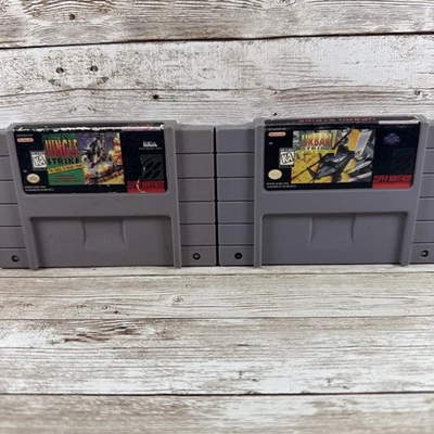 Jungle Strike + Urban Strike SNES Tested Lot 2 Cartridges Tactical Helicopter - Image 1 of 4