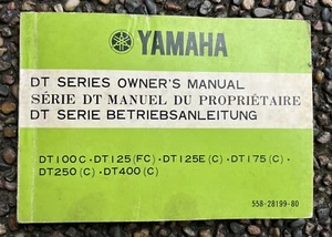 YAMAHA DT100 DT125 DT175 DT250 DT400C Original Owners Manual - Picture 1 of 3