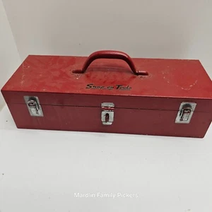 Snap-on Tools Red Metal Tool Box 17" Carry Handle Vintage Mechanic Vtg - Foto 1 di 12
