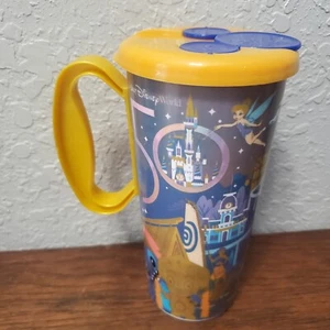Disney Parks WDW 50th Anniversary Resort Refillable Mug Gold Lid Mickey Stitch - Bild 1 von 6