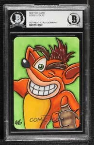 Crash Bandicoot PlayStation scheda schizzo arte originale 1/1 BASSO - Foto 1 di 2