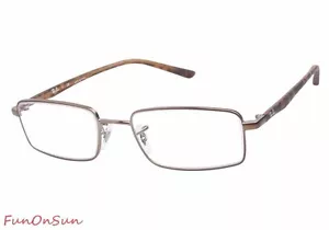 Ray Ban Eyeglasses RB6236 2690 Havana Brown Rectangle Frame 50mm Authentic - Picture 1 of 3