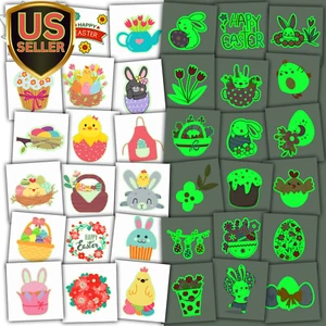 204 Styles Glow Easter Kids Temporary Tattoos for Party Supplies, Individuall... - Picture 1 of 1