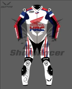 TUTA MOTO HONDA HRC PELLE CORSA TUTTE LE TAGLIE DISPONIBILI - Foto 1 di 4