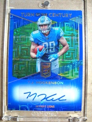 2019 T.J. Hockenson Donruss Elite Rookie Blue TOTC Autograph RC /10 MINT 🔥🔥🔥 - Image 1 of 2
