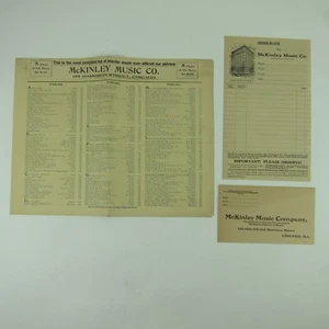 McKinley Music Co Advertising Sheet Music Catalog Order Form & Envelope 1910s - Picture 1 of 14