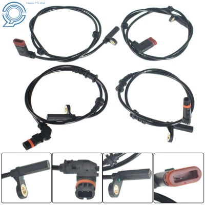 Sensor de velocidad de rueda ABS delantero trasero izquierdo y derecho 4 piezas para Mercedes-Benz C250 C300 Foto 1 de 4
