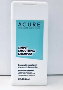 Acure Simply Smoothing Shampoo Coconut & Marula Oil 12 fl oz Each, 4 Pack! New. - Picture 1 of 2