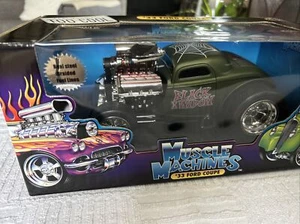 FUNLINE MUSCLE MACHINE BLACK WIDOW ‘33 FORD COUPE DIE CAST 1/18 NIB! - Picture 1 of 14