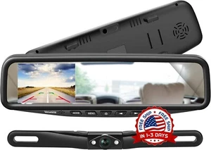 Espejo Retrovisor Cámara Para Carro De Video Grabadora De Reversa Y Frontal NEW - Picture 1 of 8