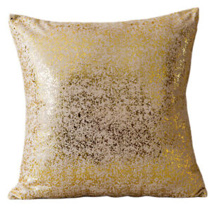 Gold Color Velvet Cushion Cover Throw Shiny Pillow Case Sofa Home Car Decoration