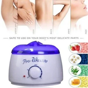 Waxing Kit Wax Heater Warmer Pot Machine Depilatory Wax & Bean Body Hair Remove - Picture 1 of 10