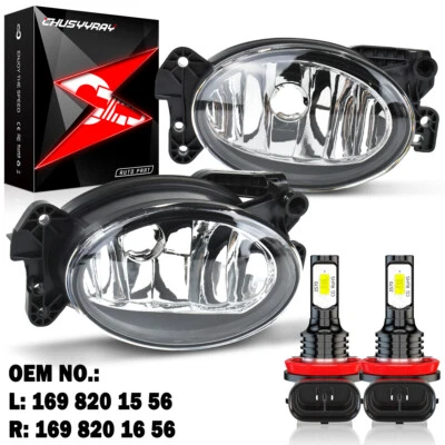 Par de lâmpadas de farol de neblina de LED para Mercedes-Benz CLK350 2006 2007 2008 2009 - Imagem 1 de 4