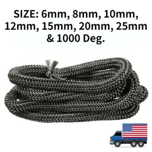 Corda guarnizione vetroresina impregnata grafite da interno porta stufa alta temperatura - Foto 1 di 5