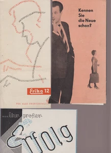 3 x Flyer Prospekt Erika DDR Schreibmaschine Original - Picture 1 of 3