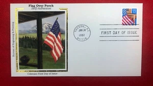 US 2921b Colorano FDC 1997 Flag Over Porch with red inscription ZAYIX 010622SM03 - Picture 1 of 1