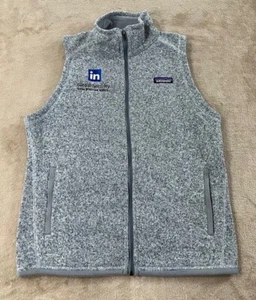 Patagonia Women’s Better Sweater Fleece Vest GRAY Size Medium-company logo-good - Picture 1 of 9