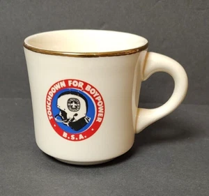 Touchdown For Boypower Vintage Boy Scouts America Football USA Coffee Mug Cup - Picture 1 of 6