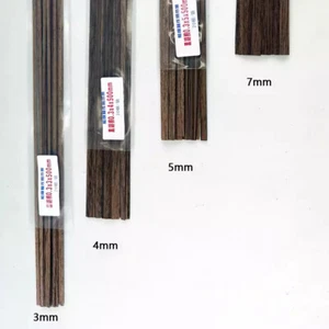 Solid Walnut wood strips 0.3x5x500mm planking model - Pack of 20 pcs - Picture 1 of 3