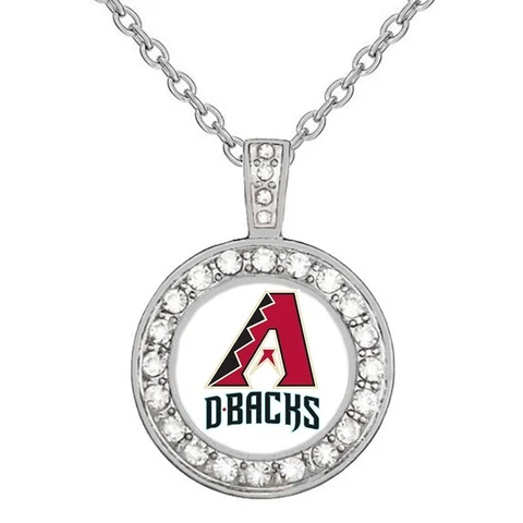 Arizona Diamondbacks Womens Sterling Silver Chain Link Necklace With Pendant D18 Cover