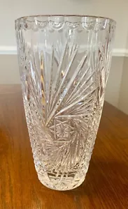 Elegant 9" Crystal Vase Classic Clear Decorative Vase for Flowers and Home Decor - Picture 1 of 7
