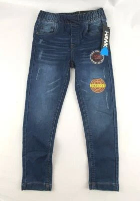 Pantalones de mezclilla Tony Hawk elásticos mezcla de algodón azul lavado medio claro niños ajustados talla L/7 Foto 1 de 4