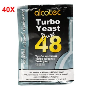 40X Alcotec 48 Hour Pure Super Turbo Yeast Home Brew 25L Spirits Making Alcohol - Bild 1 von 3