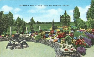 POSTCARD—Petersen's Rock Garden & Museum Bend & Redmond Oregon—FREE SHIPPING - Picture 1 of 1