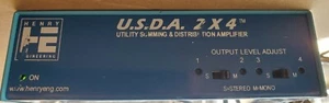 Henry Engineering U.S.D.A. 2x4 Distribution Amplifier, powers on when tested - Picture 1 of 7