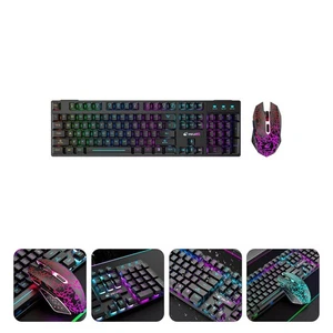 1 Set PC Notebook Gamer Typists Wireless Leuchtkastatur Combo - Afbeelding 1 van 12