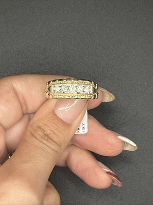 Anillo pepita de diamantes naturales de 1/2 quilate para hombre 10 kg talla 10,5 Foto 1 de 4