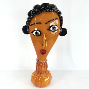 Murano/Picasso Style Glass Head Bust Sculpture Cubist Modernist Abstract 18" 9lb - Picture 1 of 18