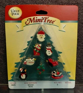 Vintage 1999 Westrim Mini Tree Wood Presents Theme Ornaments #4425 - Picture 1 of 2
