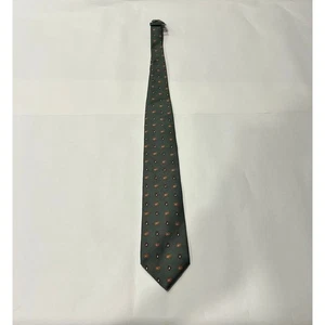 Corbata Brooks Brothers Para Hombres Verde Seda Marrón Geo Patrón Negocios Carrera Nueva con Etiquetas - Imagen 1 de 4