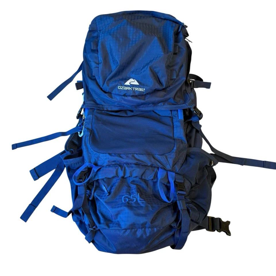 Mochila de caminhada Ozark Trail 65L Stavern com capa de chuva compatível com hidratação - Imagem 1 de 4