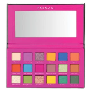 Farmasi Vivid Eyeshadow Pallette 18 Shades Matte, Shimmer & Satin. FREE SHIPPING - Picture 1 of 3