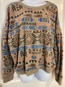 Sudadera Ariat Rainbow Vista Estampado Reversible Gran Tamaño Suroeste Talla L - Imagen 1 de 7