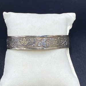 Vintage Sterling Silver Bangle Bracelet - Picture 1 of 5