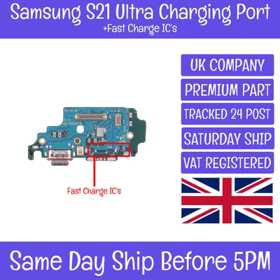 DAVE-TECH Genuine Samsung Galaxy S21 Ultra SM-G998B Charging Charge Port Dock Microphone